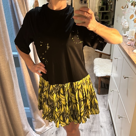 Like new Prada Banana Print Cotton T-Shirt Dress - Picture 2 of 4